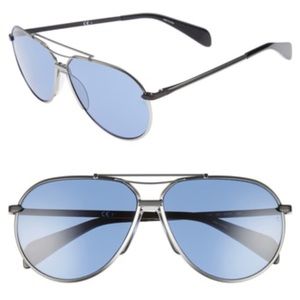 NWT RAG & BONE 61mm Blue Aviator Sunglasses